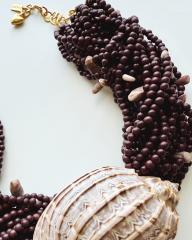 Y-OUD BONCUKLU DENİZ KABUKLU KOLYE