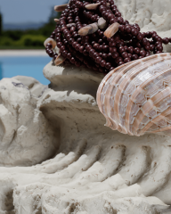 Y-OUD BONCUKLU DENİZ KABUKLU KOLYE