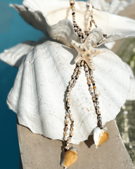 Y-PELAGIA  ORGANİK DENİZ YILDIZI VE DENİZ KABUKLU KOLYE