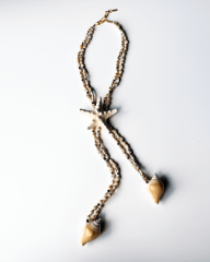 Y-PELAGIA  ORGANİK DENİZ YILDIZI VE DENİZ KABUKLU KOLYE