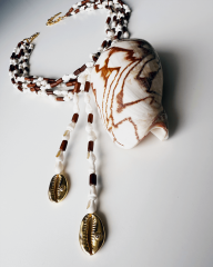 Y-OCEANIC CODE ASPİR AĞACI VE DENİZ KABUKLU KOLYE