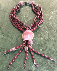 Y-PURPLE REVERIE-MOR DENİZ KABUKLU KOLYE