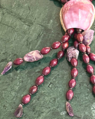 Y-PURPLE REVERIE-MOR DENİZ KABUKLU KOLYE