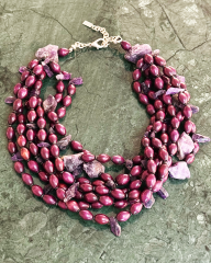 Y-AURORA VIOLETA CHOKER KOLYE