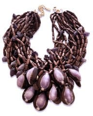 ORGANİK DENİZ KABUKLU SİNEMAKİ AĞACI BONCUKLU NYMPHA CHOKER