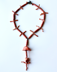 Y-OCEANIC CORAL HEMATITE KOLYE