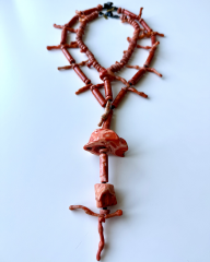 Y-OCEANIC CORAL HEMATITE KOLYE