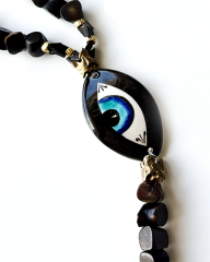 Y-EL YAPIMI SERAMİK GÖZLÜ 'KORUYUCU' KOLYE