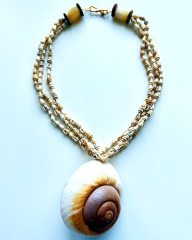 Y-DENİZ KABUKLU KISA KOLYE