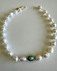 Y-AMAZONITE&PEARL PRENSES KOLYE