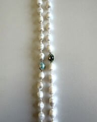 Y-AMAZONITE&PEARL PRENSES KOLYE