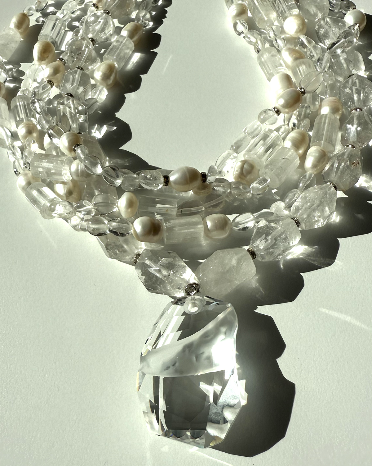 Y-SWAROSKI QUARTZ CHOKER KOLYE