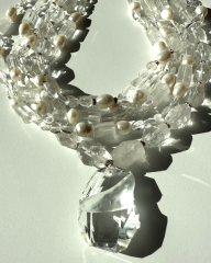 Y-SWAROSKI QUARTZ CHOKER KOLYE