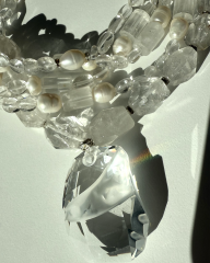 Y-SWAROSKI QUARTZ CHOKER KOLYE