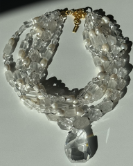 Y-SWAROSKI QUARTZ CHOKER KOLYE