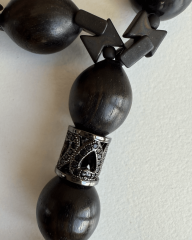 Y-DESIREE – HEMATİT DETAYLI SİYAH İNCİ & ABANOZ KOLYE