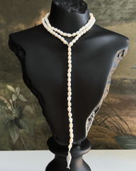 Y-PANDANTİF BALIK DETAYLI İNCİ KOLYE