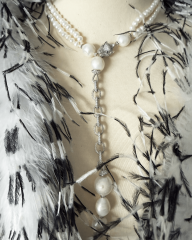 Y-LEOPAR FİGÜRLÜ İNCİ KOLYE