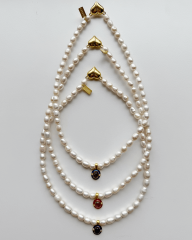 Y-GÜMÜŞ MONTÜRLÜ KOLYE UÇLU PRENSES İNCİ KOLYE