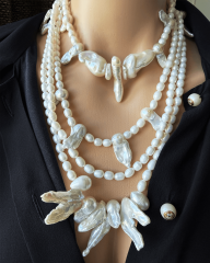 LAYERLI BAROK İNCİ KOLYE