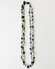 İNCİ, MALAHİT VE KAPLAN GÖZÜ UZUN KOLYE