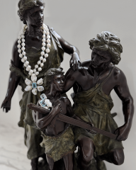 BLUE TOPAZ TAŞLI İNCİ KOLYE