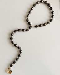 MALLORCA İNCİLİ SWAROVSKI KALPLİ KOLYE