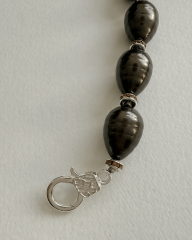 Y-MALLORCA İNCİLİ SWAROVSKI KALPLİ KOLYE