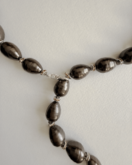 MALLORCA İNCİLİ SWAROVSKI KALPLİ KOLYE