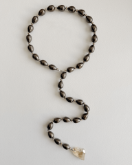 MALLORCA İNCİLİ SWAROVSKI KALPLİ KOLYE