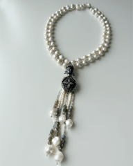 MY PRECIOUS HÜMAYUN STATEMENT ETNİK BROŞLU İNCİ KOLYE