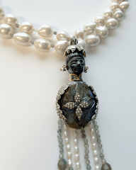 MY PRECIOUS HÜMAYUN STATEMENT ETNİK BROŞLU İNCİ KOLYE