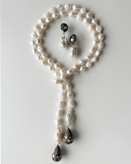 MY PRECIOUS BAROK İNCİ VE HİNT ELMASLI KÜPE