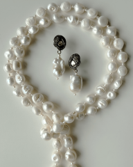 MY PRECIOUS BAROK İNCİ VE HİNT ELMASLI KÜPE