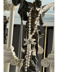 AURORA BLOSSOM PLUS YEŞİL TOPAZ PANDANTİF İNCİ KOLYE