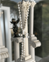 AURORA BLOSSOM PLUS YEŞİL TOPAZ PANDANTİF İNCİ KOLYE