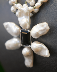 HIDDEN GARDEN OLIVE TOPAZ CHOKER KOLYE