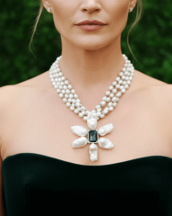 HIDDEN GARDEN OLIVE TOPAZ CHOKER KOLYE