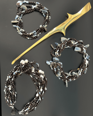 KYANIT VE SMOKY QUARTZ DETAYLI UZUN VENGE KOLYE