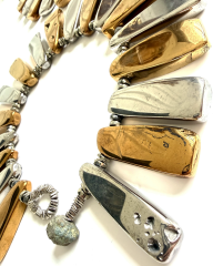 PYRITE TAŞLI EL YAPIMI GOLDEN WARD KOLYE