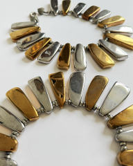 PYRITE TAŞLI EL YAPIMI GOLDEN WARD KOLYE