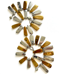 PYRITE TAŞLI EL YAPIMI GOLDEN WARD KOLYE