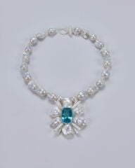 HIDDEN GARDEN 84 CT BLUE TOPAZLI KOLYE