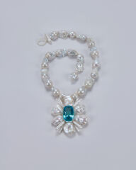 HIDDEN GARDEN 84 CT BLUE TOPAZLI KOLYE