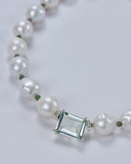 HIDDEN GARDEN YEŞİL AMETİST TAŞLI BÜYÜK İNCİLİ CHOKER