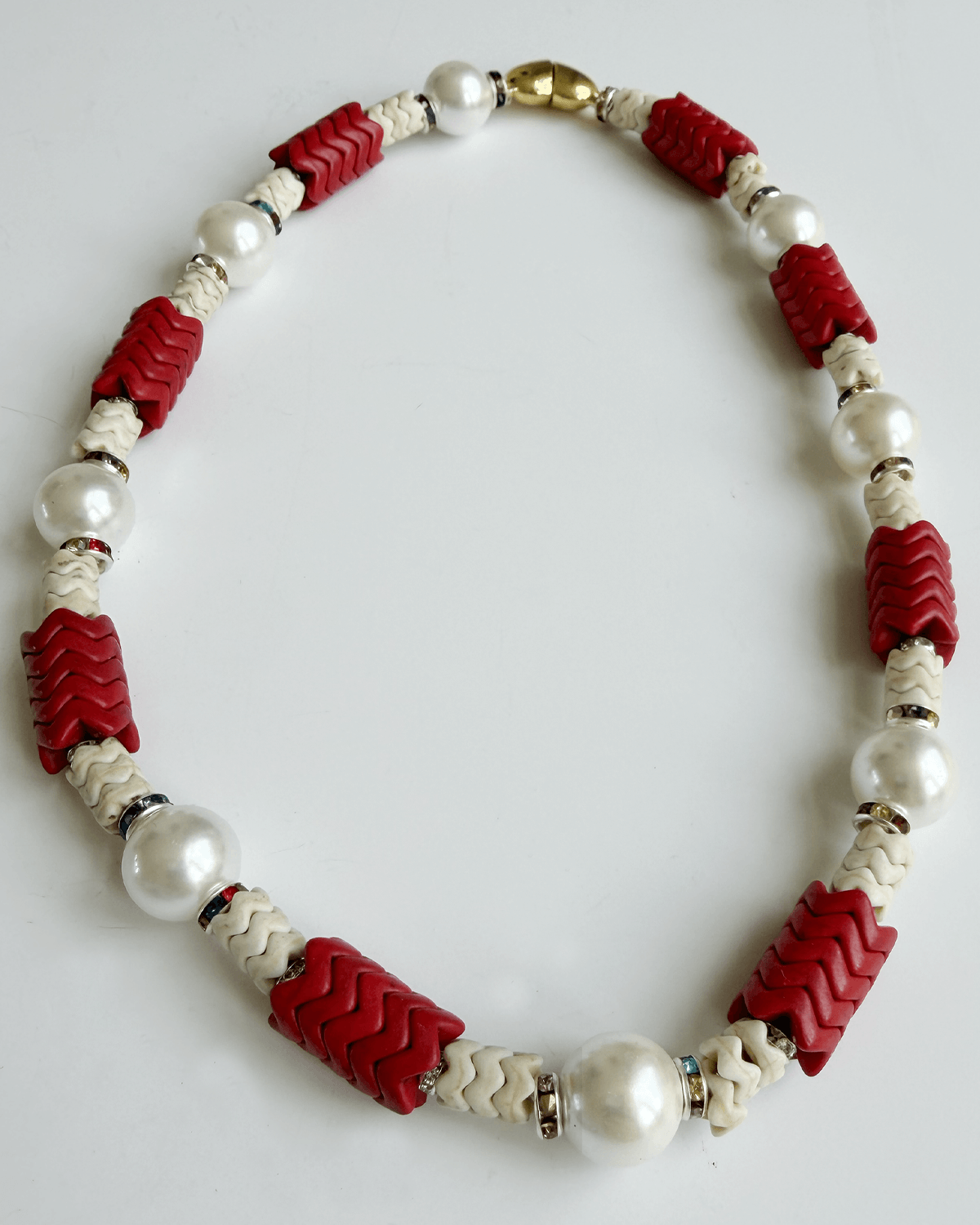 CORALLO — SWAROVSKİ RONDELLİ MERCAN İNCİ BİLEZİK