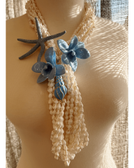 ÇİÇEK DETAYLI SEA STAR KOLYE