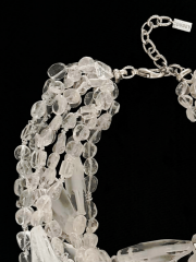 ÇOK SIRALI KRİSTAL QUARTZ CHOKER KOLYE