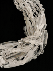 ÇOK SIRALI KRİSTAL QUARTZ CHOKER KOLYE