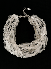 ÇOK SIRALI KRİSTAL QUARTZ CHOKER KOLYE